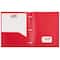 JAM Paper 9.5" x 11.5" Assorted Primary Colors Plastic 2 Pocket School POP Folders, 6ct.